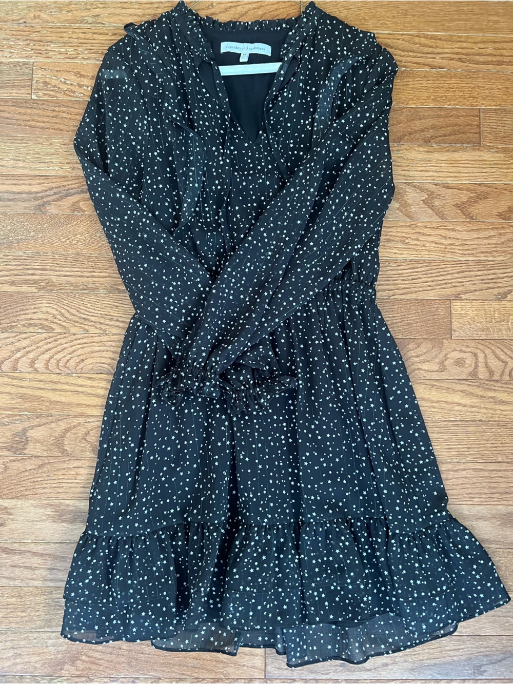 cupcakes & cashmere Black Speckled Strapless Mini Dress